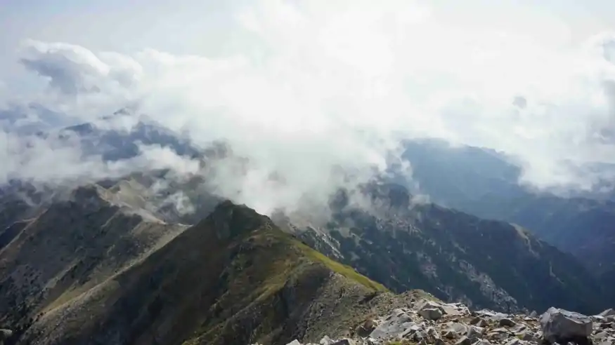 Taygetos Mountains looking south.