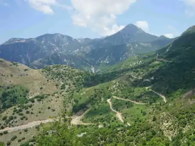 Taygetos Mountains with hiking trails