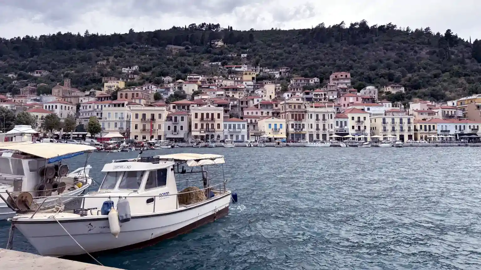 Port of Gythio with fishing boats