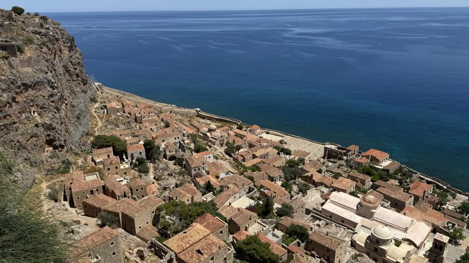 View of lower Monemvasia from the upper town