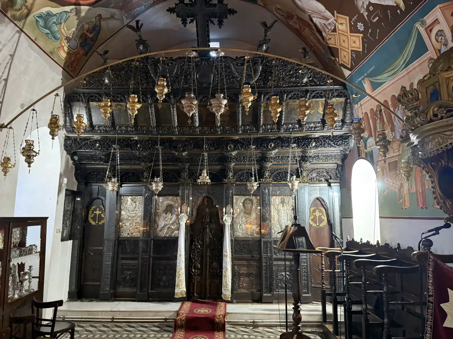 Iconostasis in the church of Eloni Monastery